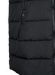 Lang vest med hette og lommer, Svart, Packshot image number 3