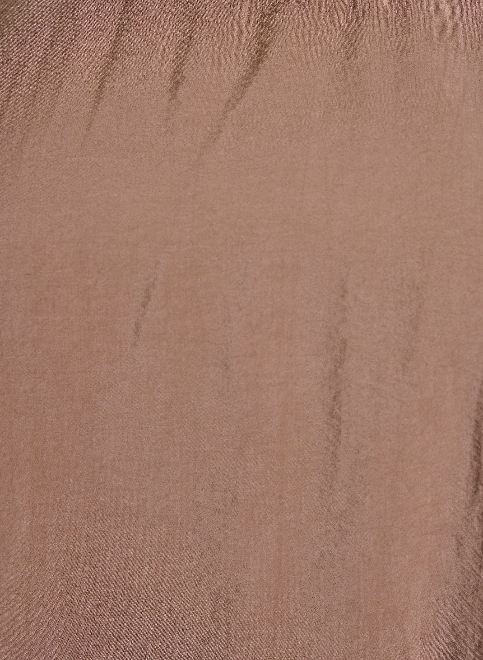 Zizzi Knelang ballongkjole med lommer, Brun, Packshot image number 2