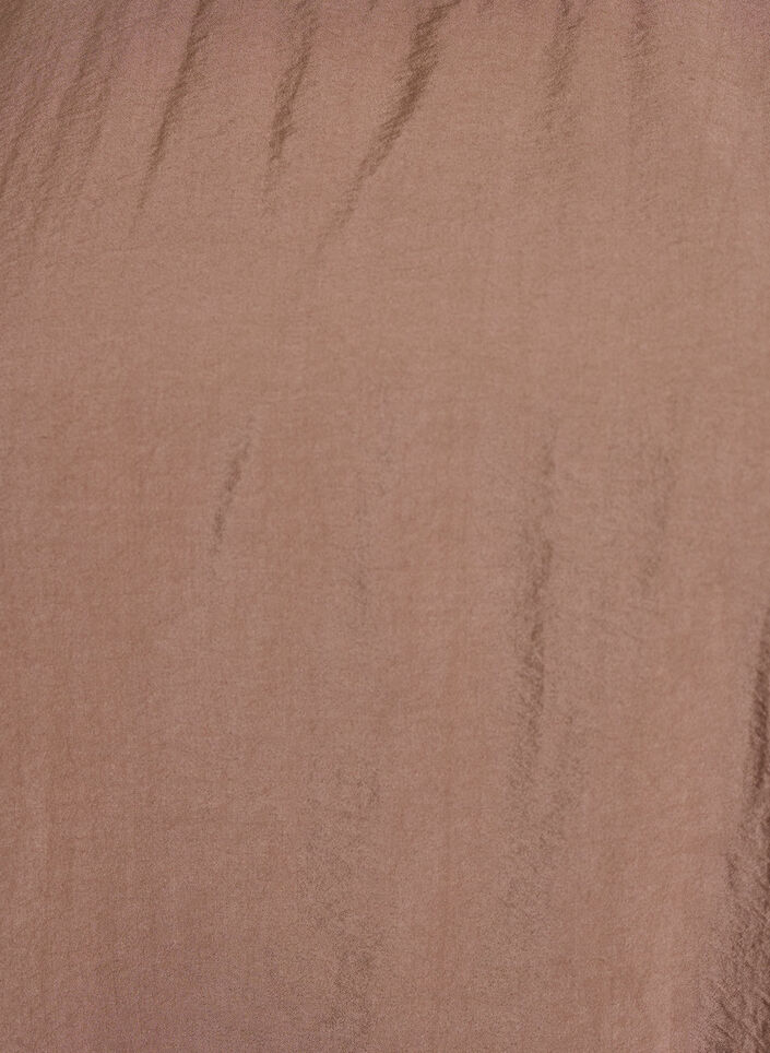 Knelang ballongkjole med lommer, Brun, Packshot image number 2