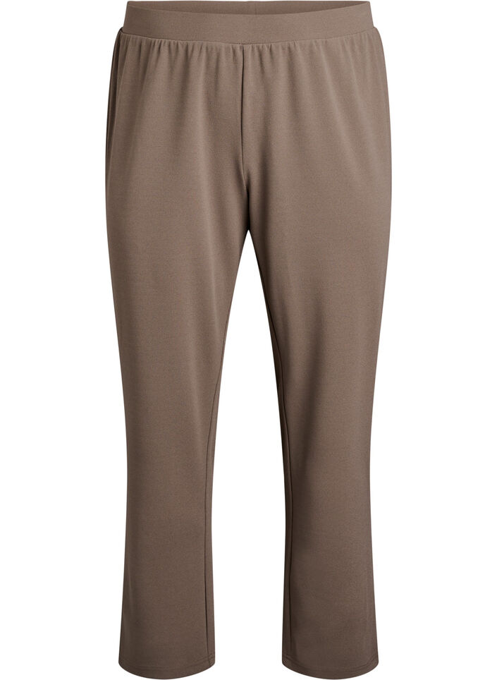 Bukser med rett passform, Beige, Packshot image number 0