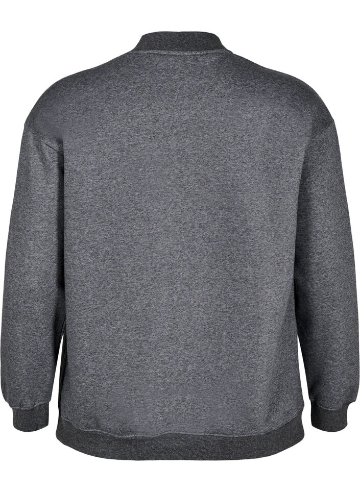 Genser med høy hals og lange ermer, Grå, Packshot image number 1