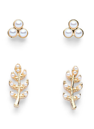 Øredobber 2 stk., Gold, Packshot image number 0