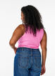Singlet med strass og smal passform, Rosa, Model image number 2