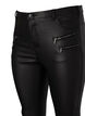 Coated Amy jeans med glidelåsdetaljer , Svart, Packshot image number 3