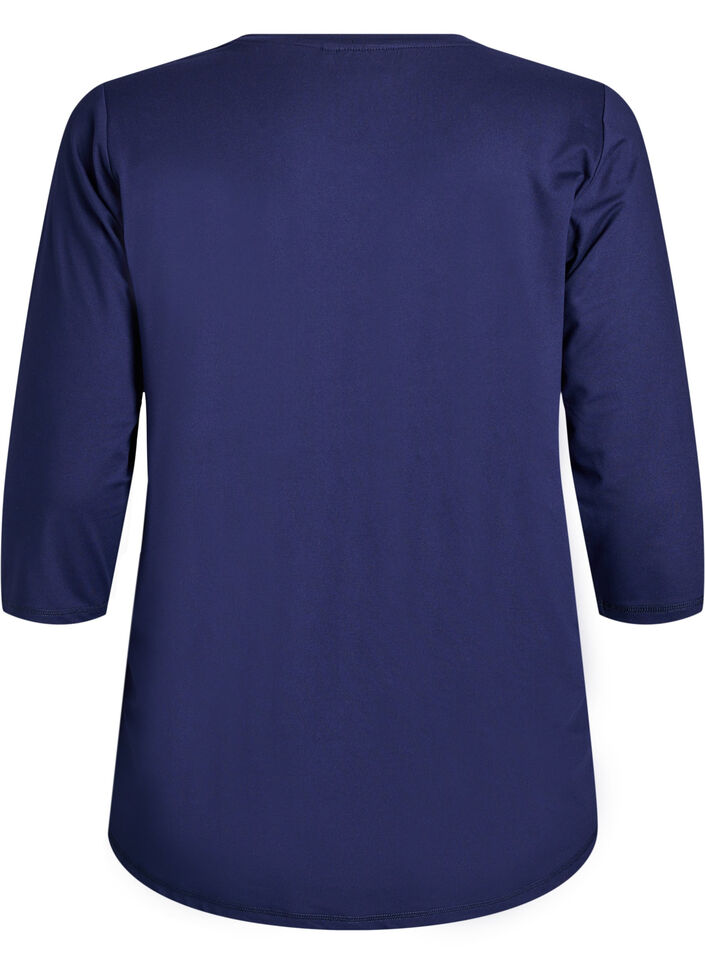 Treningsgenser med 3/4-ermer, Bl&aring;, Packshot image number 1