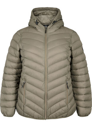 Lettvektsjakke med hette, Bungee Cord , Packshot image number 0