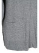 Lang strikket cardigan med glidelås og lommer, Medium Grey Melange, Packshot image number 3
