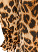Kjole med leopardtrykk og volangdetaljer, Brun, Packshot image number 4