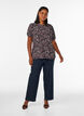 Bluse med lange ermer og paisleym&oslash;nster, M&oslash;rk Bordeaux, Model image number 1