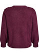 Strikket bluse med knappdetalj, M&oslash;rk Bordeaux, Packshot image number 1