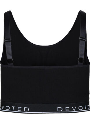 Bomulls-bh med justerbare stropper, Black/Upper Font, Packshot image number 1