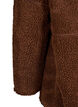 Sporty teddyfleecejakke med glidelås, Brun, Packshot image number 3