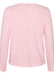Cardigan i &oslash;kologisk bomull med hullbroderi, Rosa, Packshot image number 1