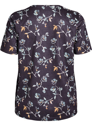 Zizzi FLASH - T-skjorte med blomstertrykk, Svart, Packshot image number 1
