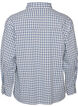 Loose fit rutete skjorte med knytebelte, Bl&aring;, Packshot image number 1