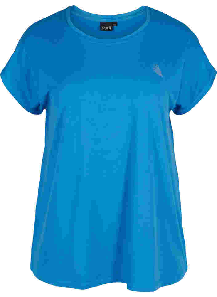 Ensfarget T-skjorte til trening, Daphne Blue