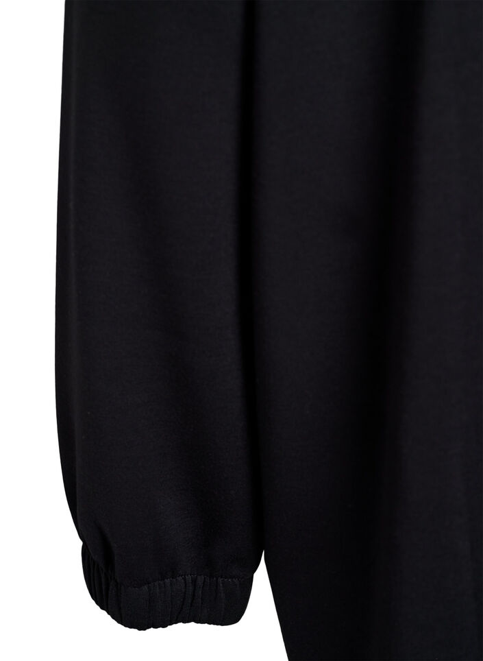 Turtleneck kjole i A-linjefasong, Svart, Packshot image number 3