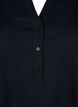 Bomullsbluse med V-hals, Black, Packshot image number 2