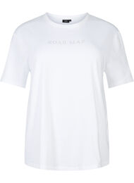 T-skjorte i økologisk bomull med similisteiner, White