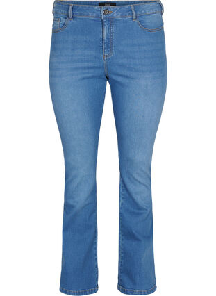 Ellen bootcut jeans med høyt liv, Light blue, Packshot image number 0