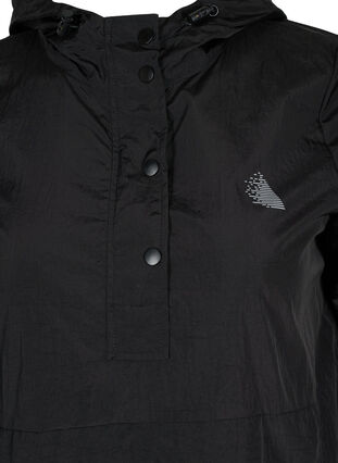 Treningsjakke med hette og lommer, Black, Packshot image number 2