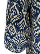 M&oslash;nstret viskosebluse med 3/4-ermer, Bl&aring;, Packshot image number 3