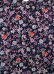 Bluse med blomstertrykk og glittertråd, Blå, Packshot image number 2