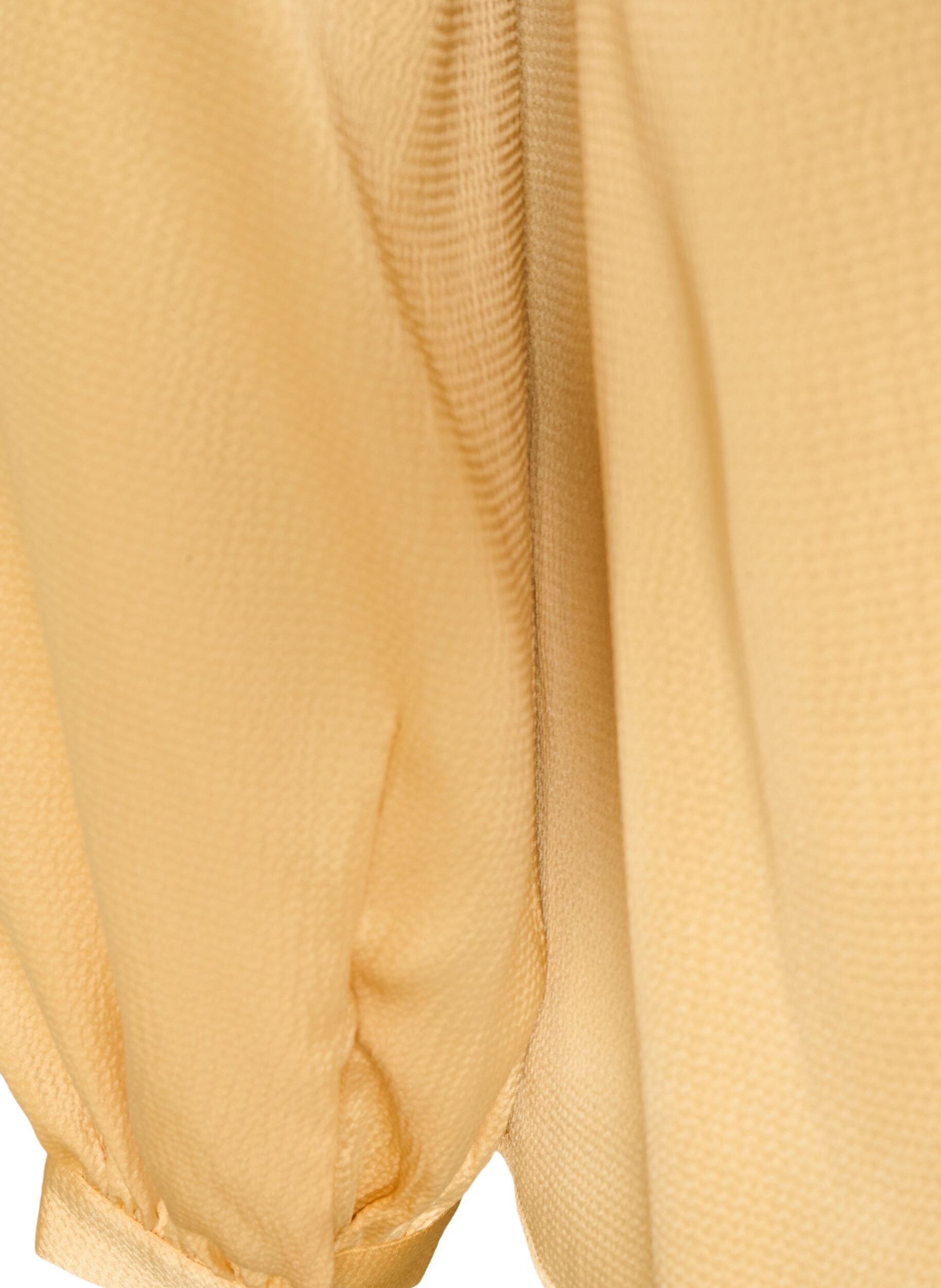 ZizziBluse med skjortekrage og V-hals, Gul, Packshot image number 3