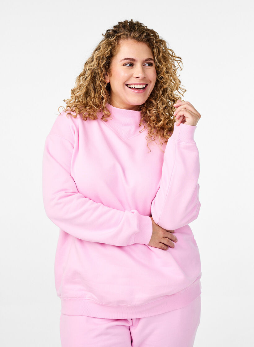 Genser med høy hals og lange ermer, Lilac Sachet, Model