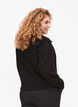 Bikerjakke i imitert semsket skinn, Black, Model image number 1