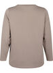 Modalblanding bluse med rund hals, Beige, Packshot image number 1
