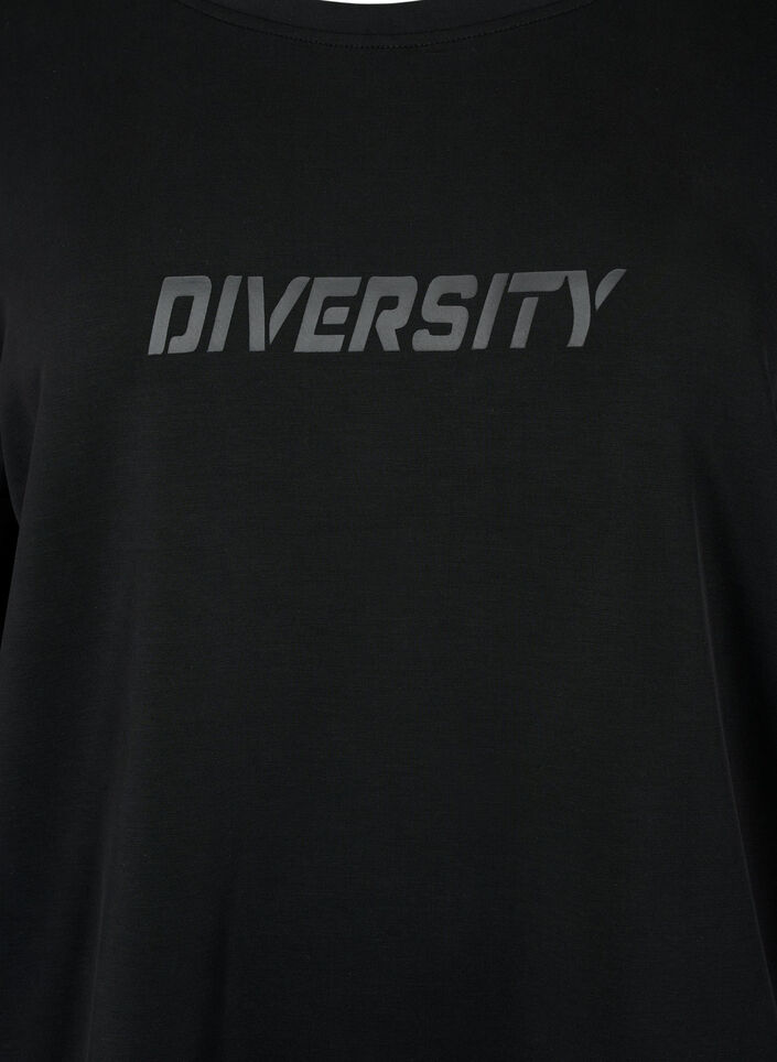 Sweatshirt med teksttrykk, Black, Packshot image number 2