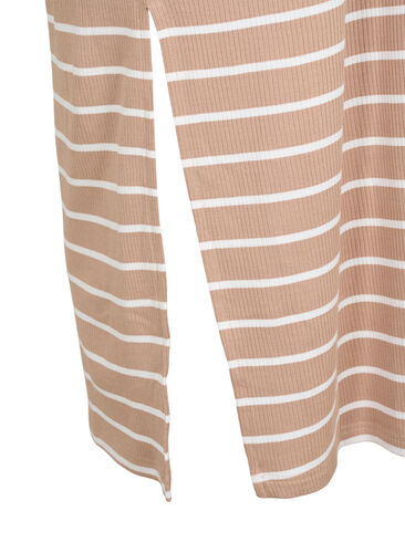 Ribbet kjole uten ermer av viskose, Natural W. Stripe, Packshot image number 3