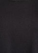 Finstrikket bluse med korte ermer, Svart, Packshot image number 2