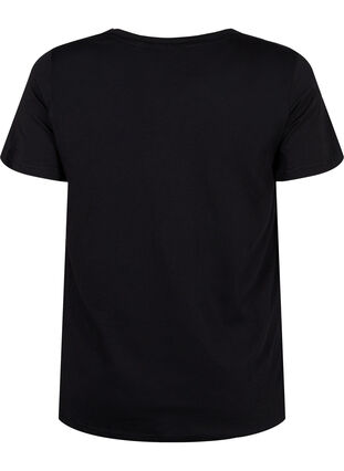 T-skjorte med julemotiv i bomull, Black Copper Bow, Packshot image number 1