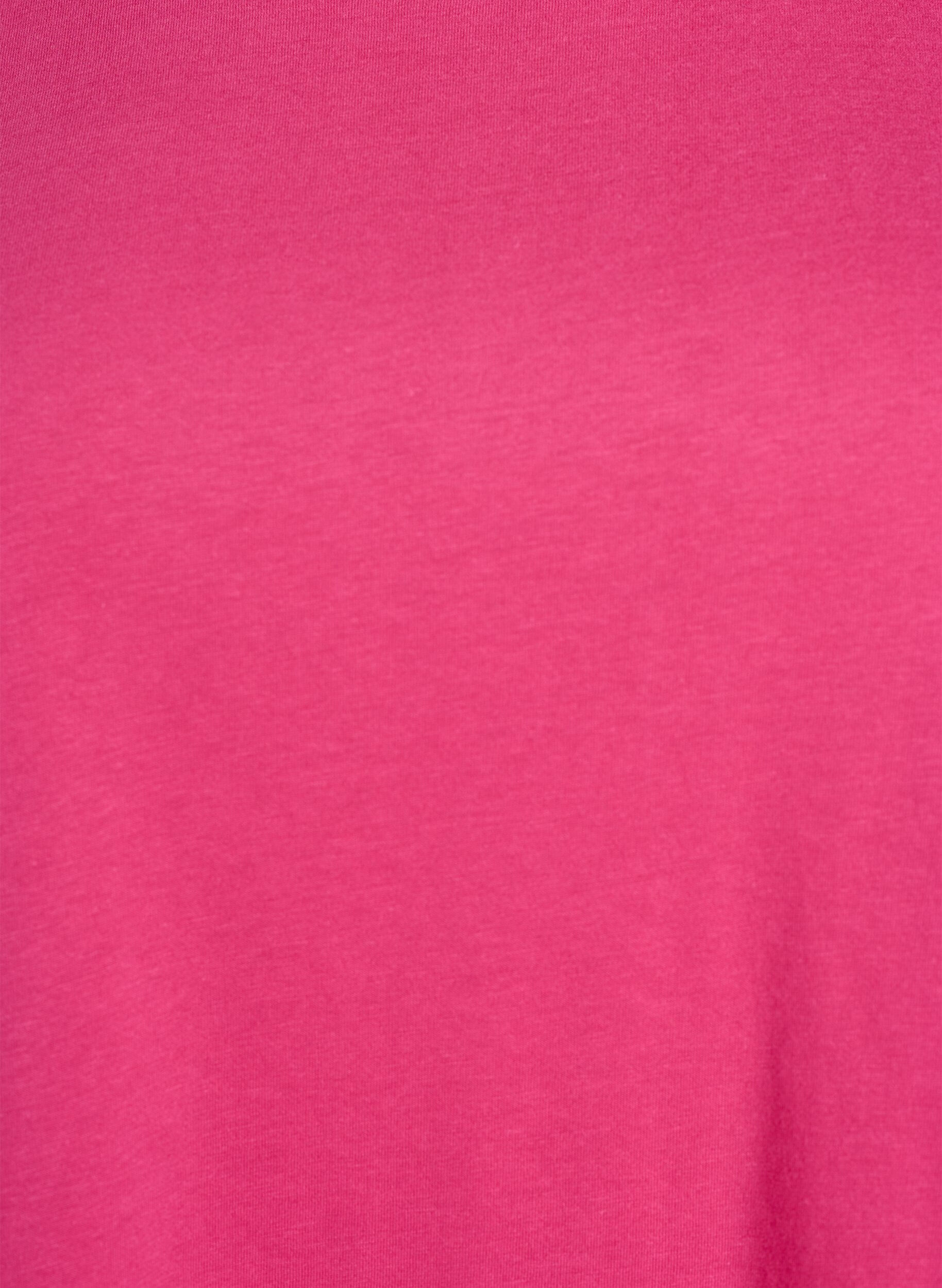 Zizzi T-skjorte med trykk, Rosa, Packshot image number 2