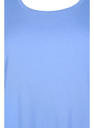 T-skjorte i et ribbet materiale , Wedgewood, Packshot image number 2