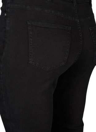 Superslanke Amy-jeans med rå detaljer og høy midje, Black, Packshot image number 3