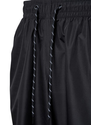 Regnbukse med strikk og snøring, Black, Packshot image number 2