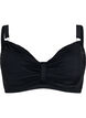 Bikinioverdel med spiler og drapering, Svart, Packshot image number 0