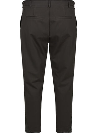 Klassiske bukser med blonder, Black, Packshot image number 1