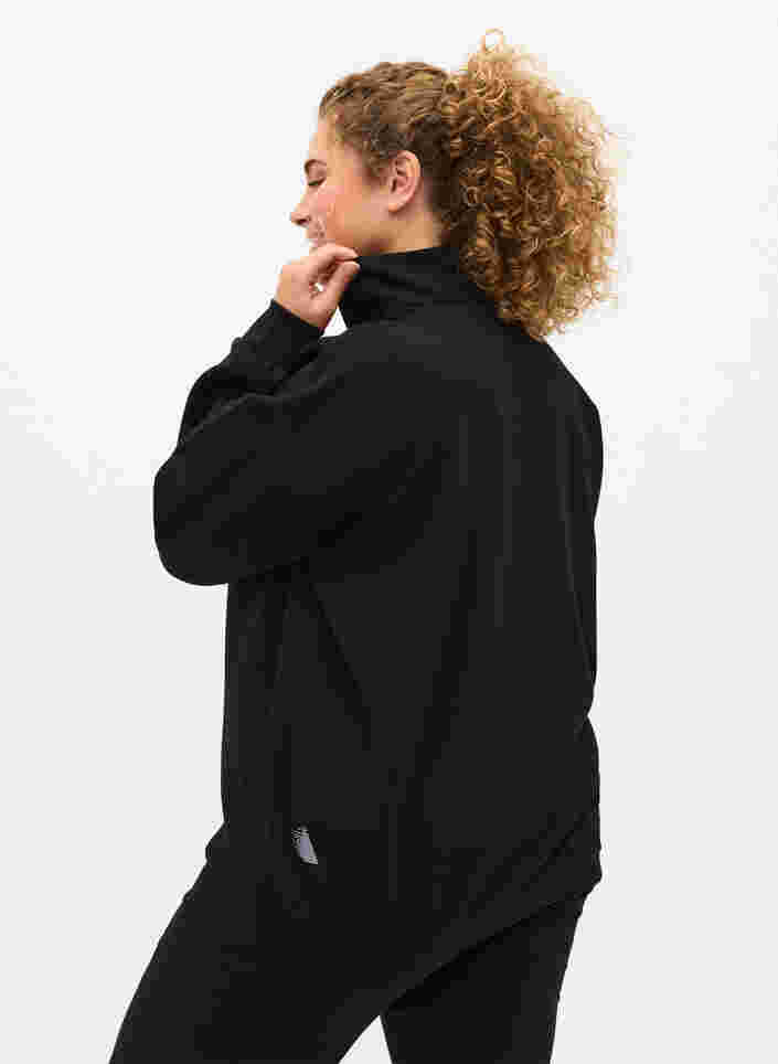 Høyhalset genser med glidelås, Black, Model image number 1