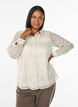 Skjorte med glitrende mønster, Vanilje, Model image number 0