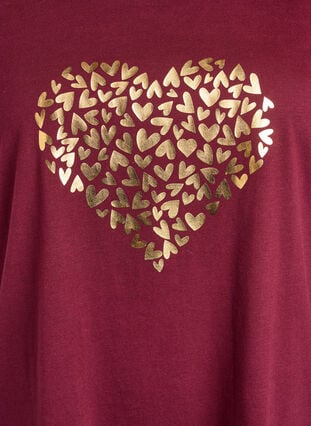 Zizzi FLASH - T-skjorte med motiv, P. Royal Gold Hearts, Packshot image number 2