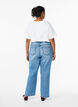 Jeans med straight fit og høy midje, Blå, Model image number 1