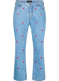Høy midje Gemma jeans med lepper, LB Kiss