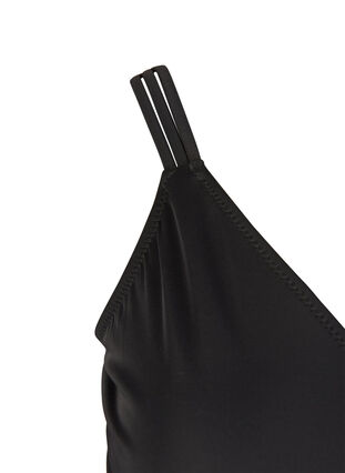 Tankini med et skjørt og dekorative stener, Black, Packshot image number 3