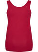 Ensfarget basic topp i bomull, R&oslash;d, Packshot image number 1
