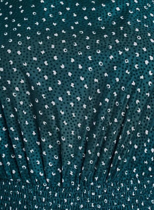 Zizzi Midikjole i chiffon med prikket mønster, Grønn, Packshot image number 2