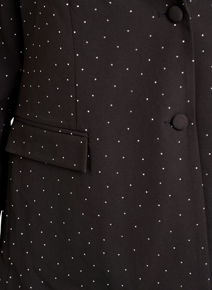 Blazer med rhinesteiner, Svart, Packshot image number 2